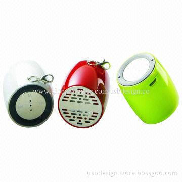 Drum Mini/Keychain Speakers, Sized 36*36mm, 3W Loudspeaker Output
